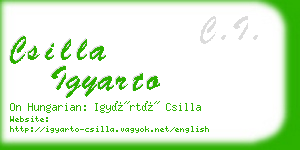 csilla igyarto business card